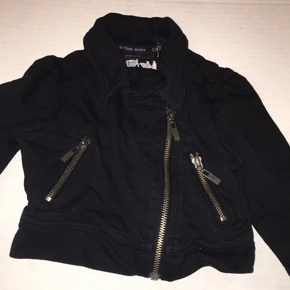 Calvin Klein Jeans Black Zipper Light Jacket Baby Girl | Size 12M